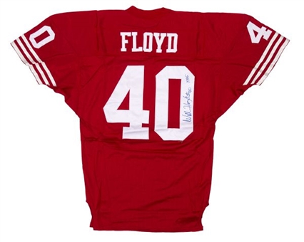 1995 William Floyd Game Worn and Signed San Francisco 49ers Home Jersey (49ers LOA)